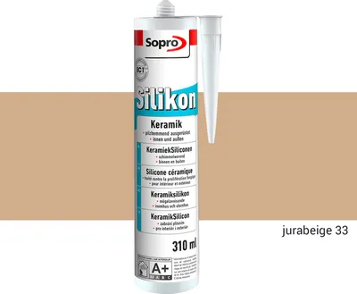 Produktbild von Sopro Silikon Keramik Fugen Fliesen 310ml Abdichtung Farbe jurabeige 1 Stück
