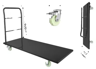 Immagine prodotto di Carrello piattaforma, capacità di carico 2000 lbs, struttura in acciaio legato resistente, 60x30in