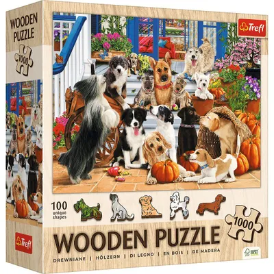 Zdjęcie produktu dla Puzzle 1000 drewniane Psia Przyjaźń 20212