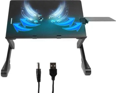 Immagine prodotto di Supporto regolabile per laptop e tablet con ventilazione e dispositivo di raffreddamento USB