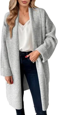 Langer Oversized Cardigan - Dicke Strickjacke - Lässiger Pullover - Bequem und Warm - Ideal für Herbst/Winter