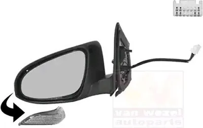 Produktbild von VAN WEZEL 5407807 Außenspiegel Seitenspiegel Links für TOYOTA Auris Kombi (E18) Konvex Beheizt Grundiert