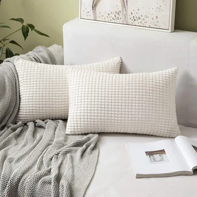 Produktbild von 2er Set Kissenbezüge Kordsamt Dekokissen Kissenbezug , 30x50 cm Sofakissen Dekorativ Couchkissen Kissenhülle Bezug Weich für Wohnzimmer Schlafzimmer