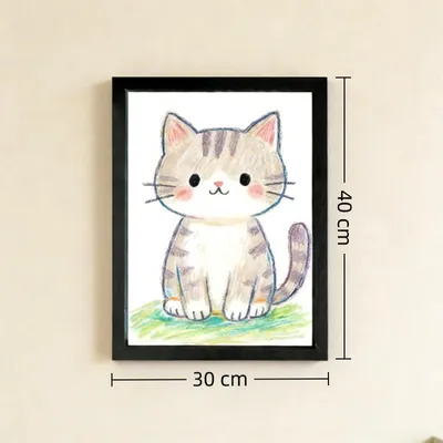 Produktbild von Rahmen Home Wand Dekor,  Holzrahmen Gedruckte Kunstwerke Wanddekoration, Kann Direkt An Der Wand Aufgehängt Werden, Wohnzimmer Dekor 30x40cm