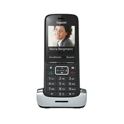 Produktbild von Gigaset Premium 300 HX, DECT-Telefon, Kabelloses Mobilteil, Freisprecheinrichtung, 500 Eintragungen, Anrufer-Identifikation, Schwarz, Silber