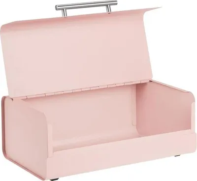 Produktbild von mDesign Brotkasten Brotkorb Brotbox Aufbewahrung Deckel Organizer Metall Rosa
