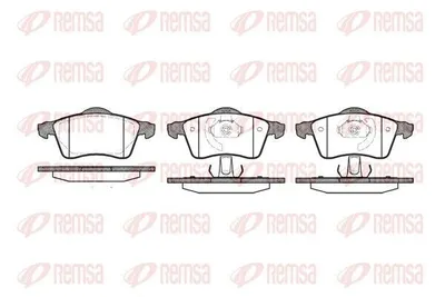 Produktbild von REMSA Bremsbeläge Satz Vorne Bremsklötze für VW Transporter IV Bus (70B, 70C, 7DB, 7DK, 70J, 70K, 7DC, 7DJ) 0618.00