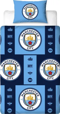 Obrázek produktu pro Manchester City FC - Ložní prádlo Crest, oboustranné TC1008 (jednolůžko) (barevné)