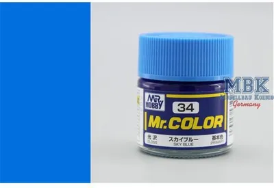 Produktbild von Mr Hobby - Gunze C-034 - Mr. Color (10 ml), Sky Blue
