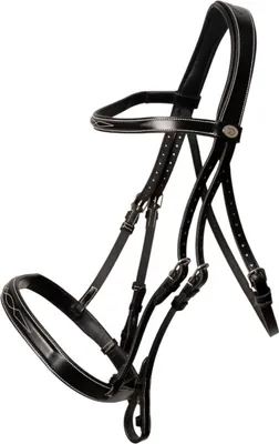 Image de Bridon Dy'on Cavesson Hunter Trensenzaum Noir Cob