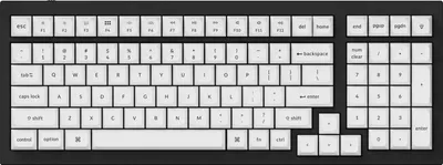 Immagine prodotto di Set di copritastiera Keychron per tastiera meccanica US ANSI, copritastiera KSA PBT a doppio colpo, nero su bianco