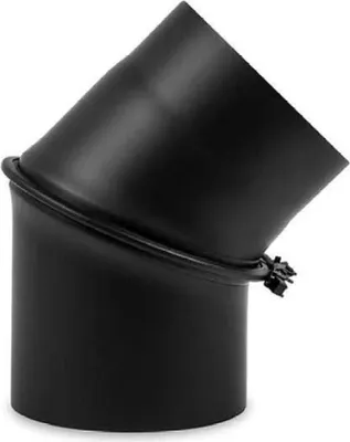 Produktbild von Ø 150 mm Ofenrohr Bogen drehbar 0-45° - schwarz