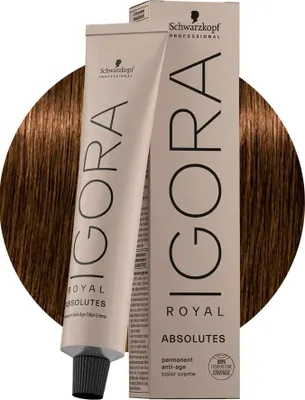 Produktbild von Schwarzkopf Igora Royal Absolutes, Braun, 6-50, Frauen, 60 ml, Alle Haare, Farbspeichernd, Nährend, Glanz