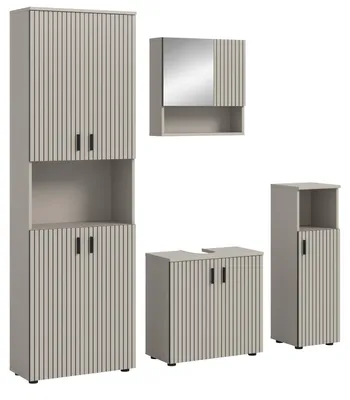 Produktbild von Badmöbel Set 4-teilig "Livia" in Kaschmir Badkombination 180 x 192 cm