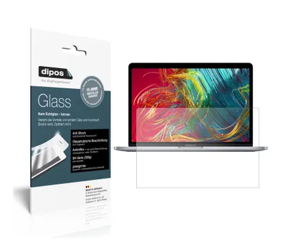 Produktbild von 1x Schutzfolie für Apple MacBook Pro 13 Zoll (2020) matt - Anti-Shock 9H Folie dipos Glass Kunststoffglas