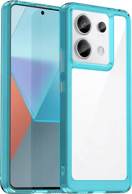 Produktbild von Schutzhülle für Xiaomi Redmi Note 13 Pro Klar Rückseite Stoßfeste TPU Silikon Bumper Hülle Hellblau
