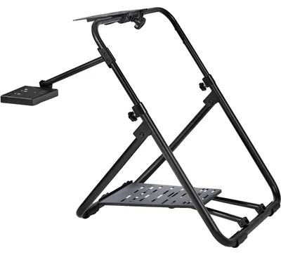 Produktbild von VEVOR Faltbarer Rennlenkradständer, höhenverstellbare universelle Basis kompatibel mit Logitech & Thrustmaster Rennlenkrad und Pedalen, robuster Rahmen für Standard GT/Formula-Sitz, tragbar, Klein-X-förmig
