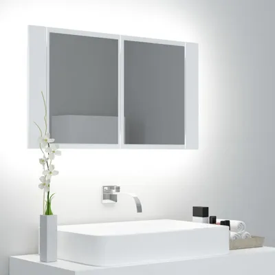 Produktbild von "2026 Promotion" LED-Bad-Spiegelschrank - Wandspiegel - Weiß 80x12x45 cm Acryl - Badezimmer CC27072