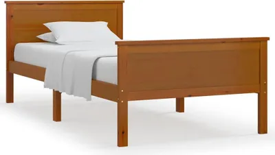 Immagine prodotto di vidaXL Letto in legno massiccio di pino marrone miele 100x200 cm