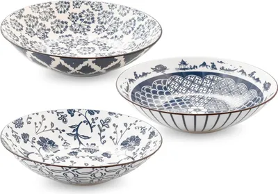 Obrázok produktu pre Sada 3 porcelánových hodvábnych misiek H&h, 23 cm