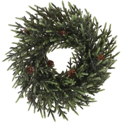 Produktbild von Weihnachtskranz, dunkelgrün mit Zapfen Ø 36 cm