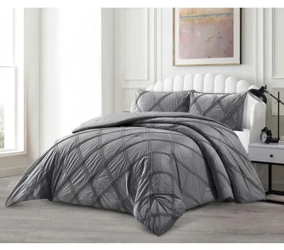 Produktbild von Lavella Lara Tagesdecken-Set 240 x 250 cm Dunkelgrau Mikrofaser / Baumwolle