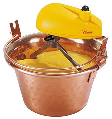 Zdjęcie produktu dla ARDES - AR24AM60, garnek miedziany o średnicy 26 cm, mieszadło do dżemów i polenty