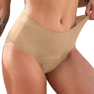 Produktbild von Menstruationshöschen mit versiegelten Nähten – Beige – Beige, XL