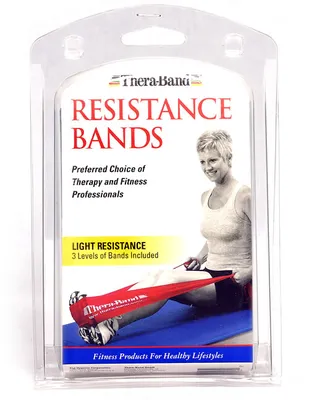 Produktbild von Zestaw Thera-Band light 1,5 m żółty/czerwony/zielony 1 szt
