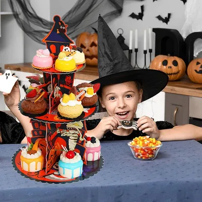 Produktbild von Cupcake-Turm-Ständer 3-stöckige multifunktionale Kuchenhalter-Box | Cupcake-Turm-Ständer Für Desserts, Snacks, Geburtstagsfeiern, Hochzeitsfeiern, feierliche Anlässe und Party-Zubehör