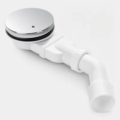 Produktbild von Ikodm Duschablauf Ø 90 mm für Duschwanne, Ablaufgarnitur mit herausnehmbarem Haarfilter und 45°-Anschlussbogen, ABS