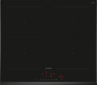 Produktbild von Siemens iQ500 ED65KHQB1E, Schwarz, Integriert, 60 cm, Zonen-Induktionskochfeld, Glaskeramik, 4 Zone(n)