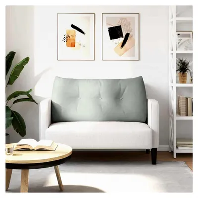 Produktbild von Ergonomisches Samt-Rückenkissen, Hellgrau, 100x24x50 cm, Polyesterfüllung