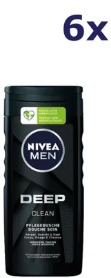 Produktbild von 6x Nivea Shower Men 250ml Deep Clean