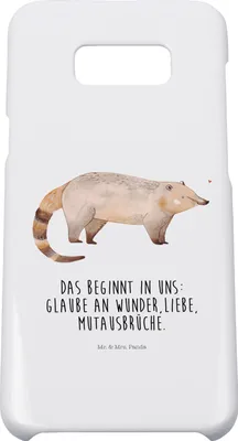 Produktbild von Mr. & Mrs. Panda Samsung Galaxy S8 plus Handyhülle  Nasenbaer - Weiß - Geschenk, Handy Case, Hülle, Cover, Lustige Sprüche, Nasenbär, Bär, Rüsselbär, Nasenbären