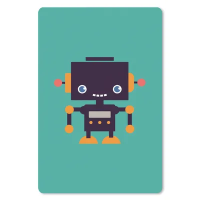Produktbild von MuchoWow® Mauspad Mousepad Roboter - Gesicht - Antenne - Blau - Jungen 40x60 cm - Mousepads - Maus Mat - Pad - Mausunterlage - Schreibtisch Accesoire