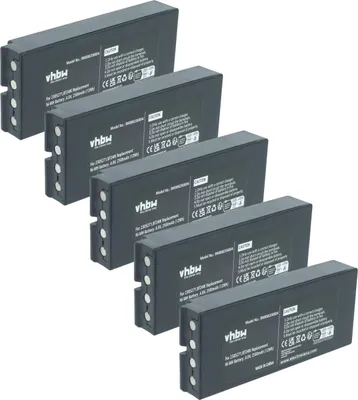 Produktbild von vhbw 5x Akku Ersatz für Iribarri BT27iK für Industrie-Funkfernsteuerung Fernbedienung (2500 mAh, 4,8 V, NiMH) - Schwarz