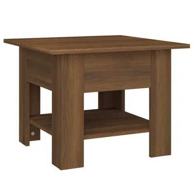 Zdjęcie produktu dla vidaXL Stolik kawowy brązowy dąb 55x55x42 cm materiał drewnopochodny