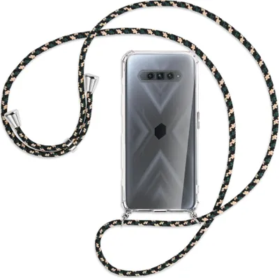 Produktbild von Handykette Backcover-Schutzhülle mit Band (Metall silberfarben) für Xiaomi Black Shark 4 - camouflage