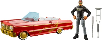Produktbild von WWE Actionfigur-Fahrzeug Lucha Low Rider-Auto mit Rey Mysterio Hauptkampf-Actionfigur, 6 Jahr(e), World Wrestling Entertainment, Mehrfarbig, Kunststoff