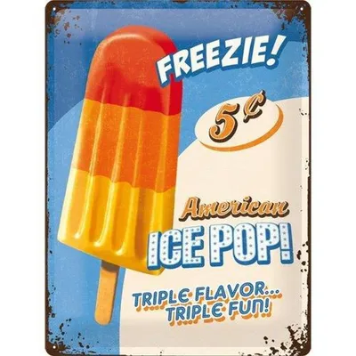 Immagine prodotto di Nostalgic-Art - Piatto di latta 30 x 40 cm - USA - Ice Pop
