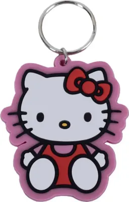 Obrázek produktu pro Hello Kitty - PVC přívěsek na klíče PM11753 (jedna velikost) (červená/růžová/bílá)