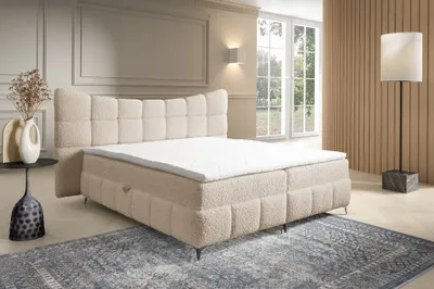 Produktbild von Boxspringbett Bett Schlafzimmerbett NOVA 180x200cm Stoff Rolf Beige