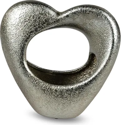 Produktbild von Deko Vase HERZ in Herzform H. 23cm silber Keramik Formano WA