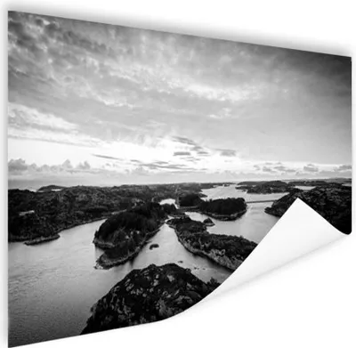 Produktbild von MuchoWow® Poster Nordseeinseln schwarz-weiß Foto 160x120 cm - Foto Plakat
