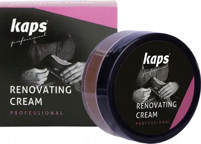 A product shot of Kaps Renovating Cream, showing both the box and the cream container.