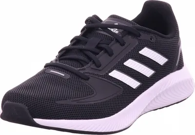 A studio shot of a single Adidas running shoe.