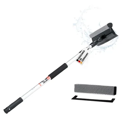 Produktbild von HEYNER® Scheibenreiniger Set I XXL Fensterwischer mit Teleskopgriff + Ersatzkit I Auto Fensterwischer & Reinigungs-Bundle für LKW, Wohnmobil, Van, Fahrzeugpflege & hohe Fenster