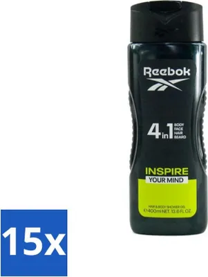 Produktbild von Reebok Inspire Your Mind Duschgel 4 in 1 400 ml - Vorteilspack - 15 Stücke