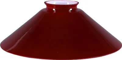 Image de Abat-jour Ø200mm rouge Abat-jour rond avec collerette Verre de rechange Verre de lampe Abat-jour opalin